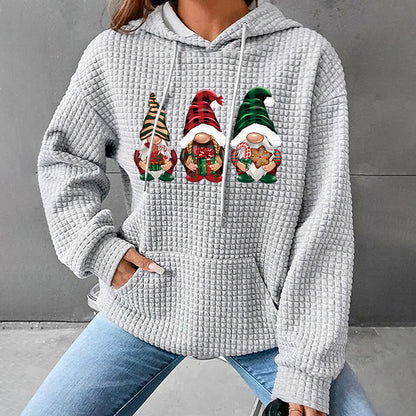 Christmas Hoodie - Waffle Gonk Print - Various Colours