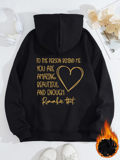 Fleece Lined Hoodie - Person Behind Me