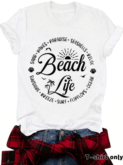 Slogan T Shirt - Beach Life