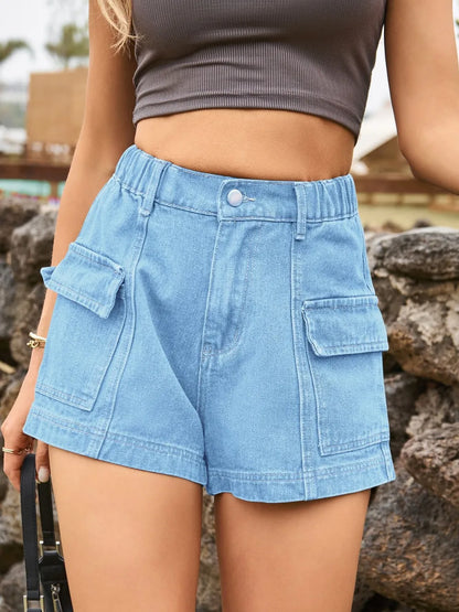 Women's High Waist Denim Shorts
