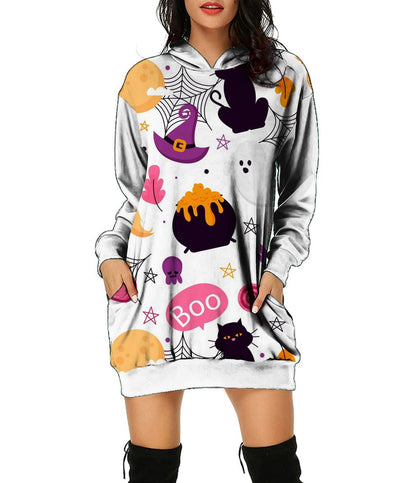 Halloween Hoodie Sweater Dress