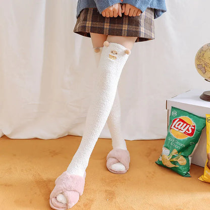 Socks - Over The Knee - Winter Fluffy Fleece