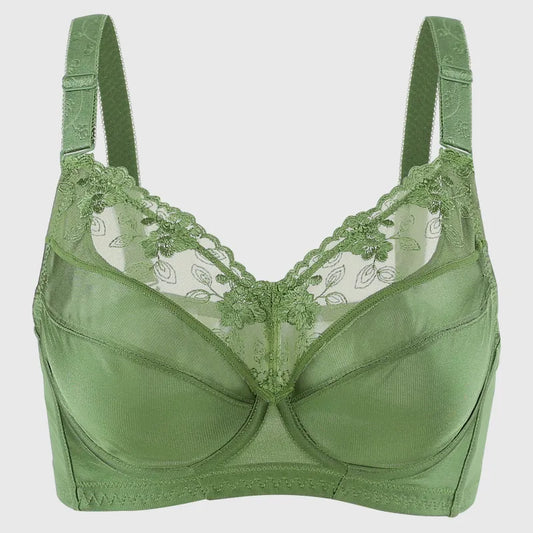 A58 - Ladies Full Coverage Underwire Non Padded Green Bra 34-48 B-H cup