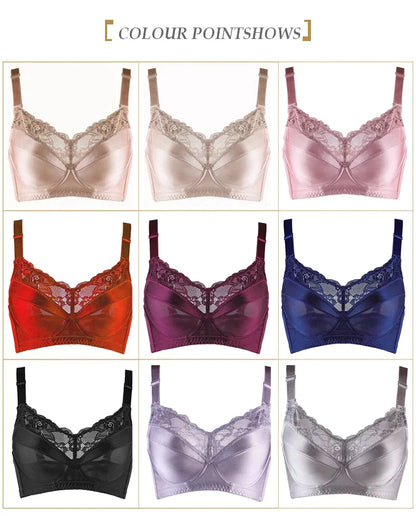 A48 - Ladies Underwired Floral Embroidered Champagne Bra 34-48 B-H cup
