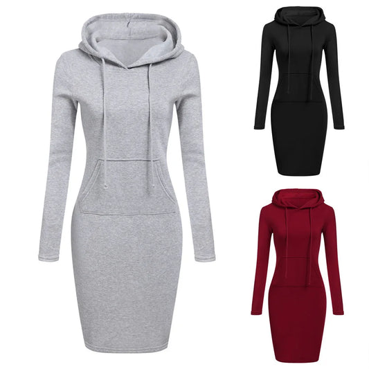 Ladies Sweatshirt Jumper Dress - various colours - S - 2XL