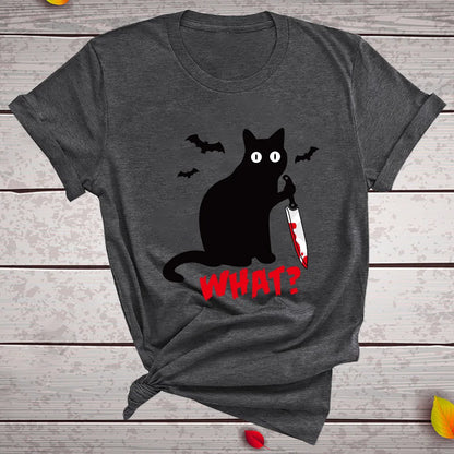 Halloween Black Cat T Shirt