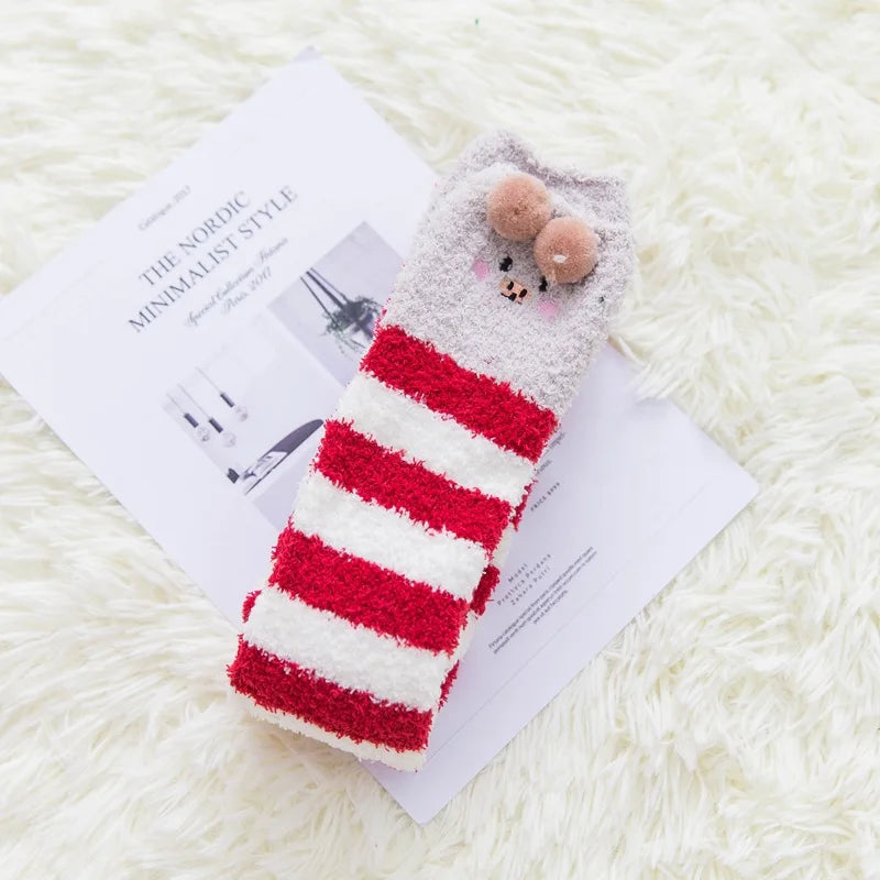 Socks - Over The Knee - Winter Fluffy Fleece