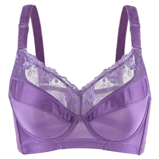 A56 - Ladies Full Coverage Underwire Non Padded Purple Bra 34-48 B-H cup