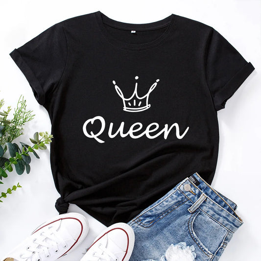 Ladies Slogan T-Shirt - Queen - various colours - size S - 3XL