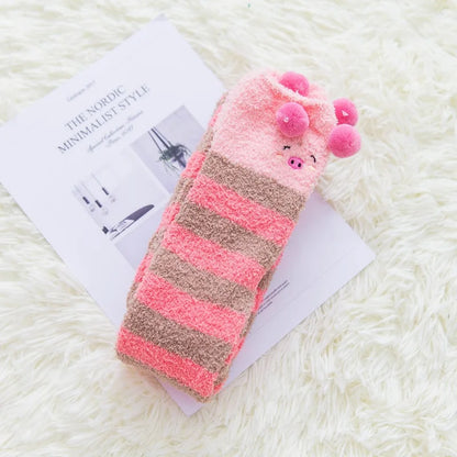Socks - Over The Knee - Winter Fluffy Fleece