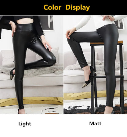 Faux Leather PU Leggings - Plus Size