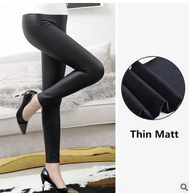 Faux Leather PU Leggings - Plus Size