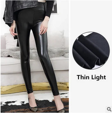 Faux Leather PU Leggings - Plus Size
