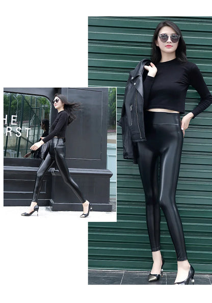 Faux Leather PU Leggings - Plus Size
