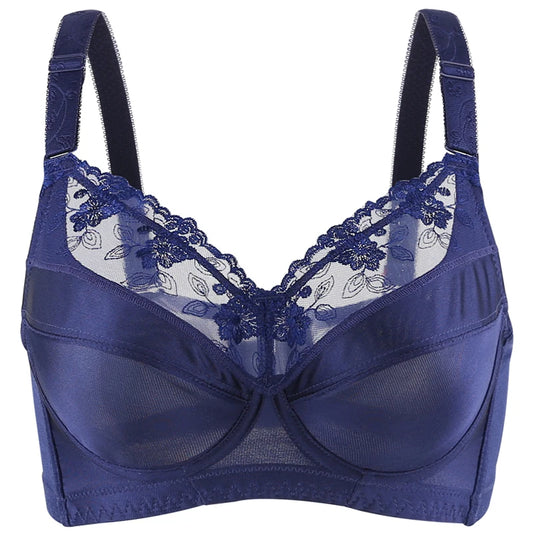 A57 - Ladies Full Coverage Underwire Non Padded Blue Bra 34-48 B-H cup