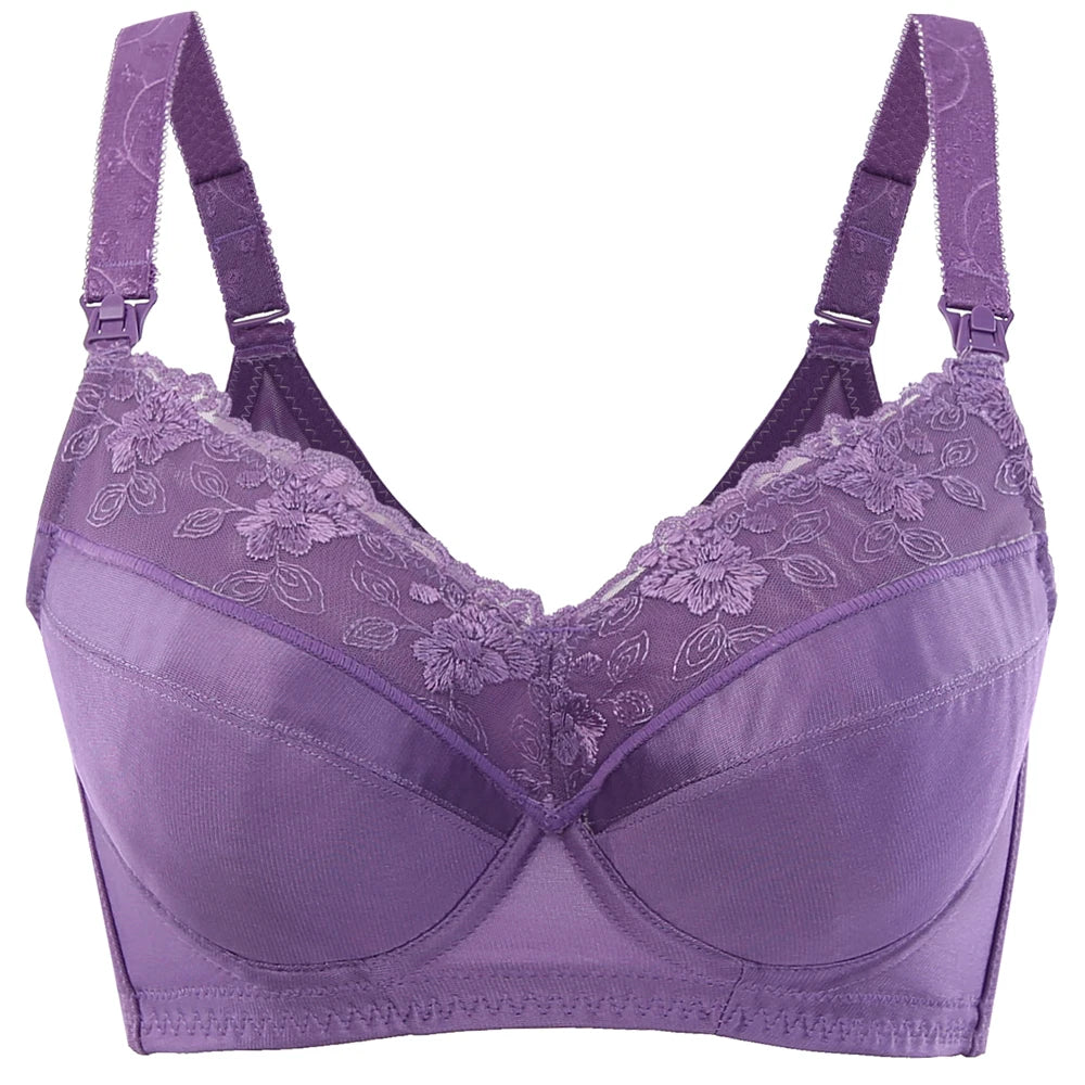 Nursing Maternity Smooth Full Coverage Purple Bra 34-48 B-H Cup