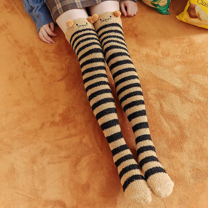 Socks - Over The Knee - Winter Fluffy Fleece