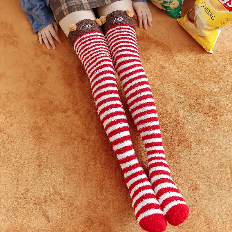 Socks - Over The Knee - Winter Fluffy Fleece