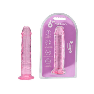 Loving Joy 6 Inch Suction Cup Dildo available in Pink Purple Clear
