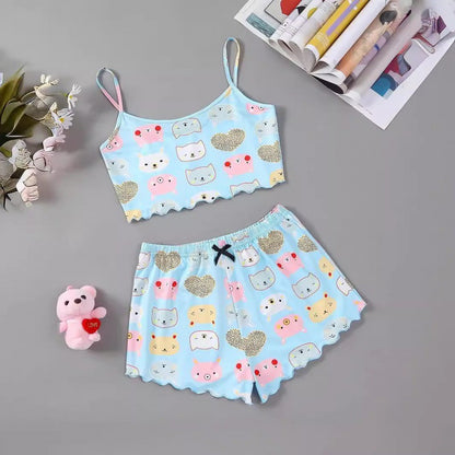 Women's Vest & Short Pyjama Sets - Various Styles/Colours