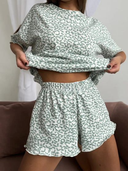 Women's Pyjama Set Leopard Print