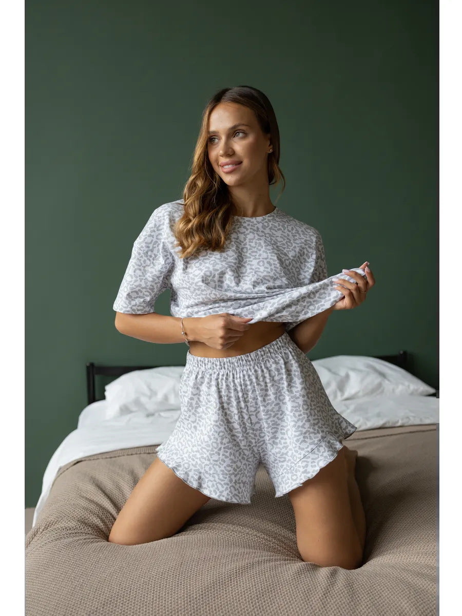 Women's Pyjama Set Leopard Print