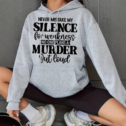 Unisex Hoodie - Silence Slogan - Up To 3XL