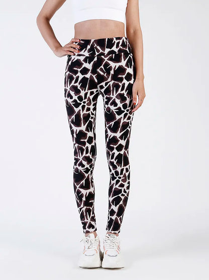 Ladie's High Waist Printed Leggings Casual Fitness Yoga sizes S-2XL
