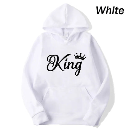 Men's King Long Sleeve Pullover Hooded Sweatshirt Unisex - various colours up to 4XL