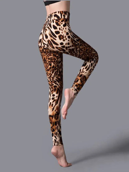 Ladie's High Waist Printed Leggings Casual Fitness Yoga sizes S-2XL