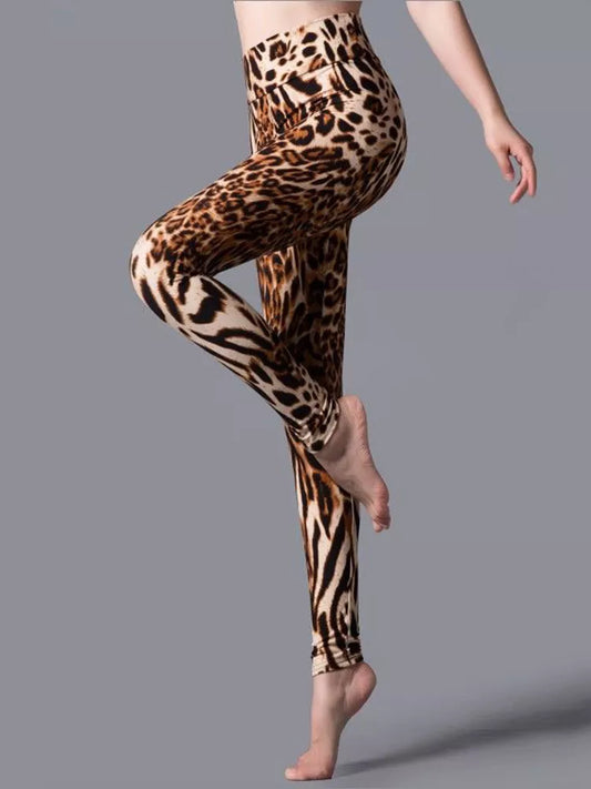 Ladie's High Waist Printed Leggings Casual Fitness Yoga sizes S-2XL