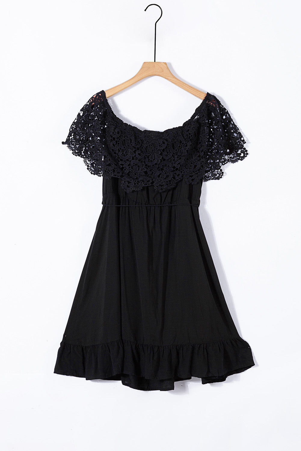 Women's Off the Shoulder Lace Sleeve Dress - Plus Size