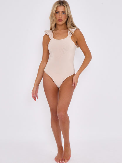 RTS (Ready To Ship) Slinky Ruched Shoulder Bodysuit