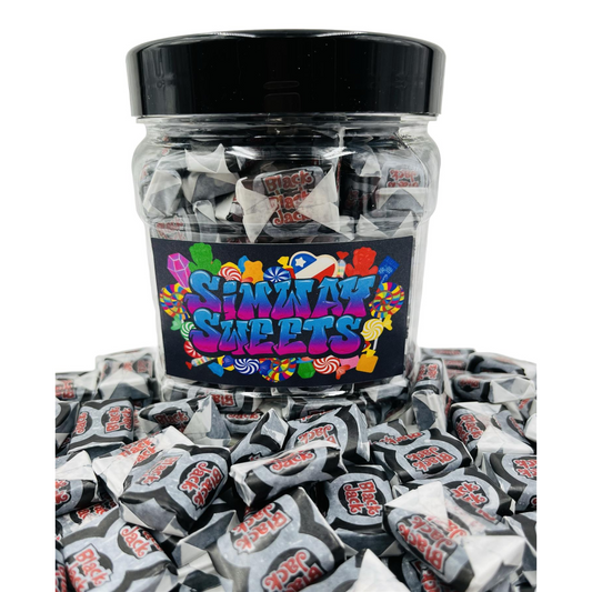 Simway Sweets Jar 785g - Black Jack Chews - Individually Wrapped - Approximately 150 Pieces