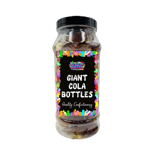 Giant Cola Bottles Retro Sweets Cola Flavoured Gummy Sweets Gift Jar - 770g