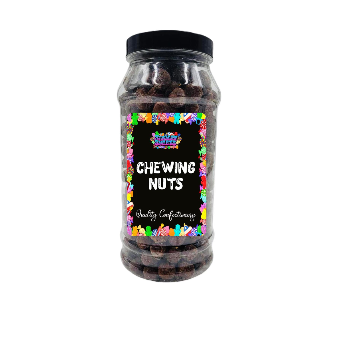 Chewing Nuts Retro Sweets Gift Jar Chewy Chocolate Toffee Pieces - 620g
