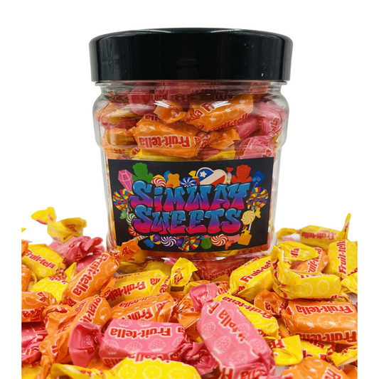 Simway Sweets Jar 625g - Fruitella Juicy Chews - Individually Wrapped Sweets - Approximately 85 Pieces