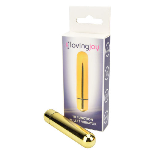 Loving Joy 10 Function Bullet Vibrator available in Pink Gold