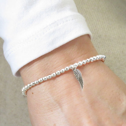 Angel Wing Bracelet on Rainbow Thank You Card