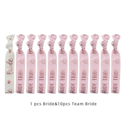 11pcs Team Bride Bracelet Bride To Be Wedding Decoration Accessories Hen Party Wedding Bridal Shower Bachelorette Party Supplies