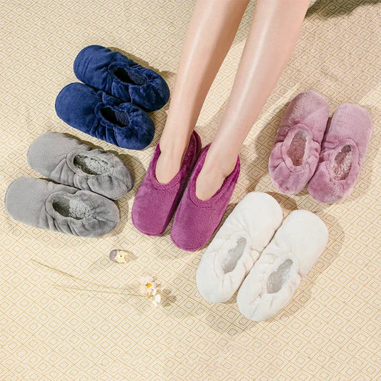 Women's warm thermal anti slip slipper socks