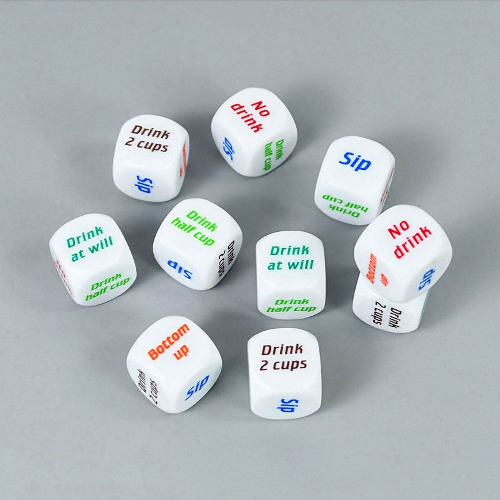 2pcs Bachelorette Party Funny Drinking Sip Dice Roll Decider Die Game Bride To Be Hen Night Party Wedding Bridal Shower Decor