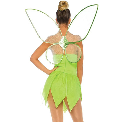 Xmas Princess Costume Elves Party Tinkerbell Tinker Bell Dress Christmas Princess Dress with Wings