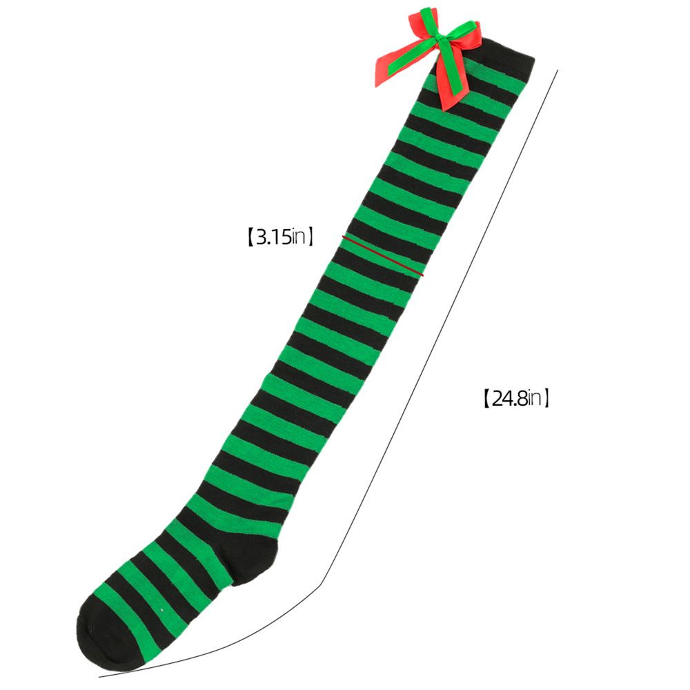 Christmas Bowknot Long Socks Over The Knee Bowknot Long Socks Holiday Ball Socks Cute Dress Socks for Women Lady Girls