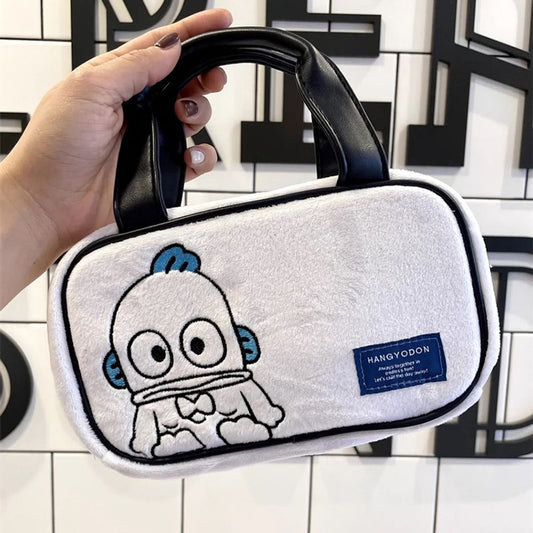 MINISO Disney Series Handbag Snoopy Plush Bag Cartoon Cute Embroidered Makeup Bag Storage Bag Small Square Bag