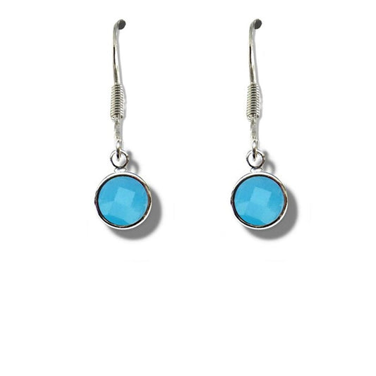 March Birthstone Drop Earrings - light blue