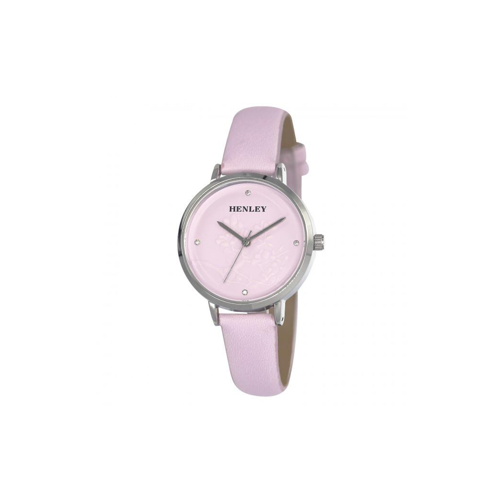 Henleys Ladies  Embossed Branchlet Watch - Pink H06169.5