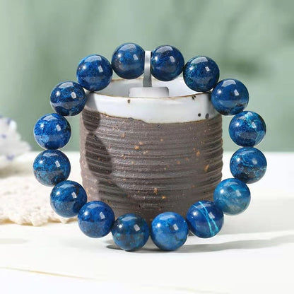 Azurite Bead Bracelet Accessories Diy Handmade Fashion Couples Stone Mineral Yoga Bracelets Elastic Rope Jewellery