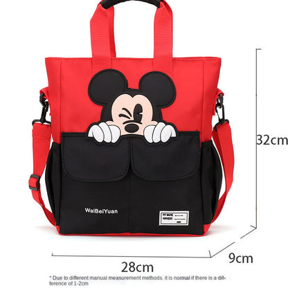 New Disney  Mickey Canvas Bag Women's Versatile Casual Shoulder Bag Commuter Handbag Large Capacity Multifunctional Mommy Bag