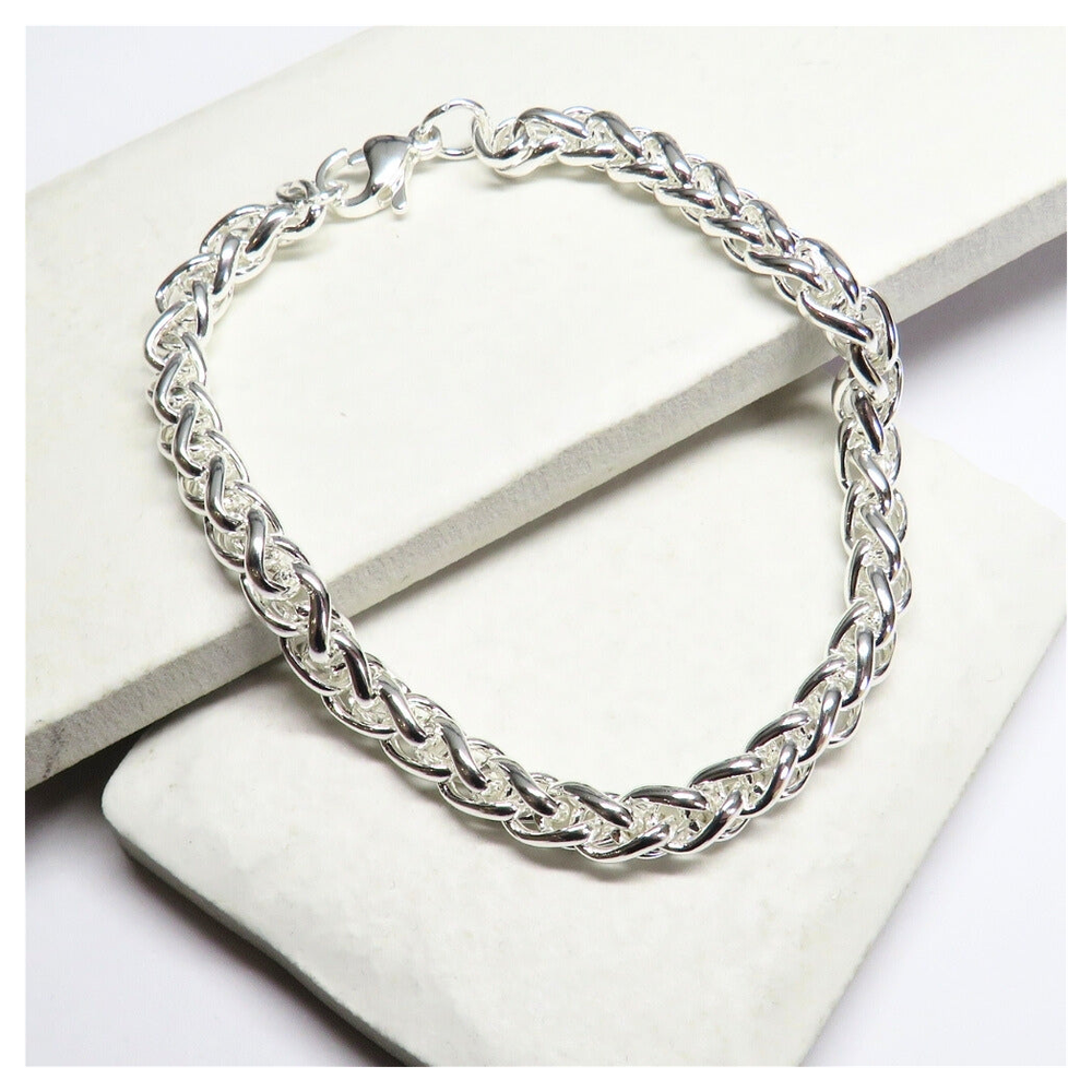 Pleated Silver Bracelet